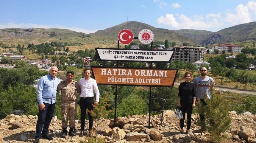 Şehit savcı ve hakim için hatıra ormanı oluşturuldu