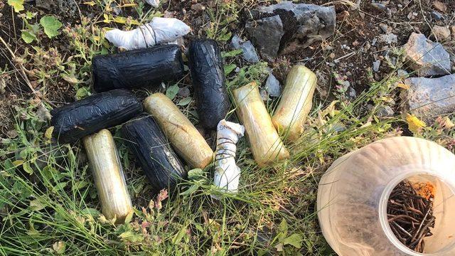 Çukurca'da, 10 kilo patlayıcı maddesi ele geçirildi