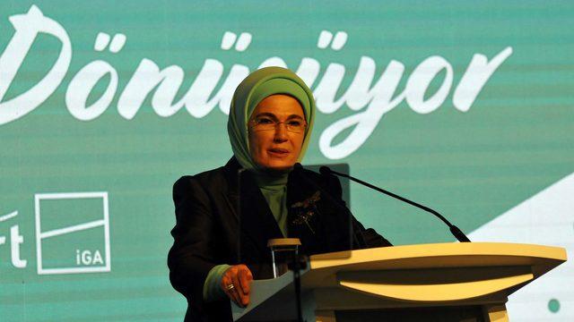 Emine Erdoğan: İlk kez bir inşaat sahasında, bir sanat atölyesi kuruldu