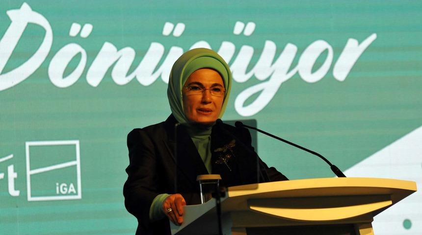 Emine Erdoğan: İlk kez bir inşaat sahasında, bir sanat at&ouml;lyesi kuruldu