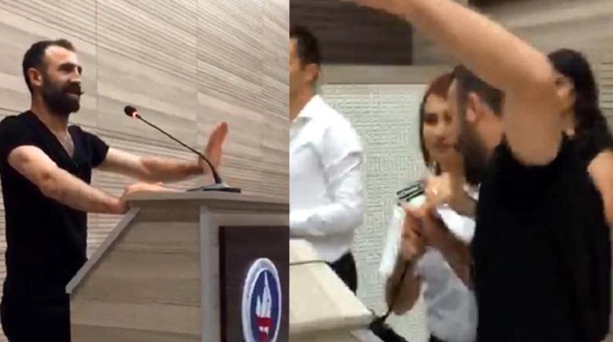 Törende İstiklal Marşı krizi! Görevliler müdahale etti