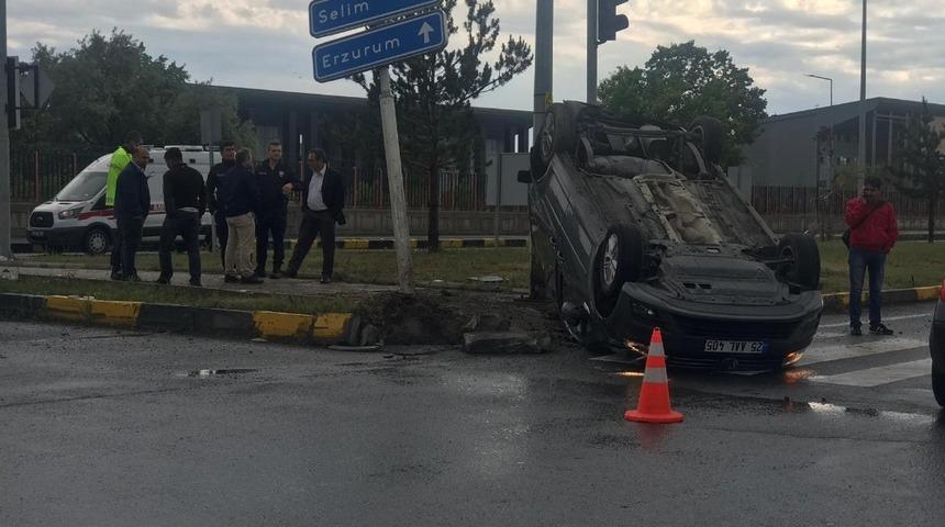 Kars&rsquo;ta trafik kazası: 1 yaralı