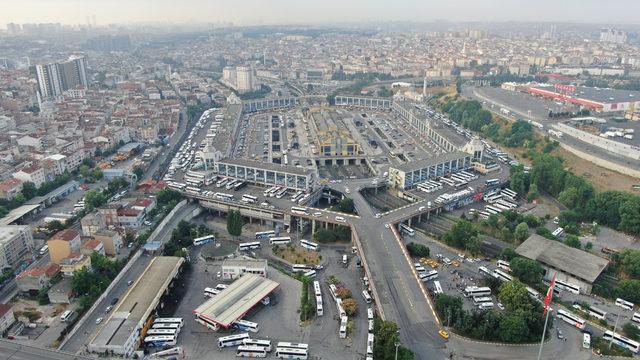 15 Temmuz Demokrasi Otogarı'nda seçim yoğunluğu (Havadan fotoğraflarla)