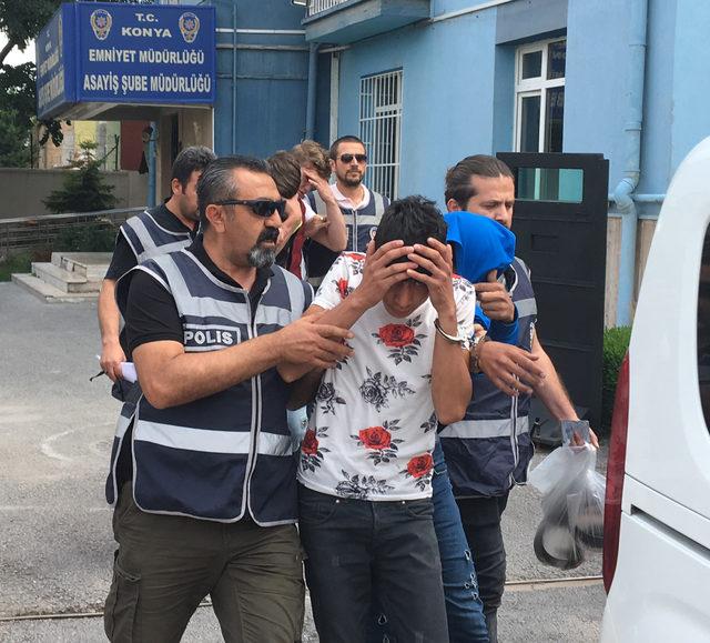 Konya'da akü hırsızlığına 4 tutuklama