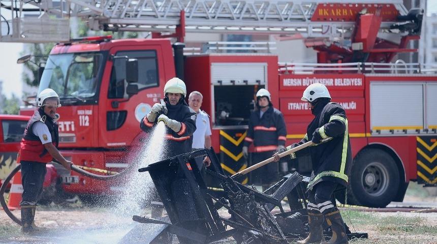 İtfaiye tatbikatı nefes kesti