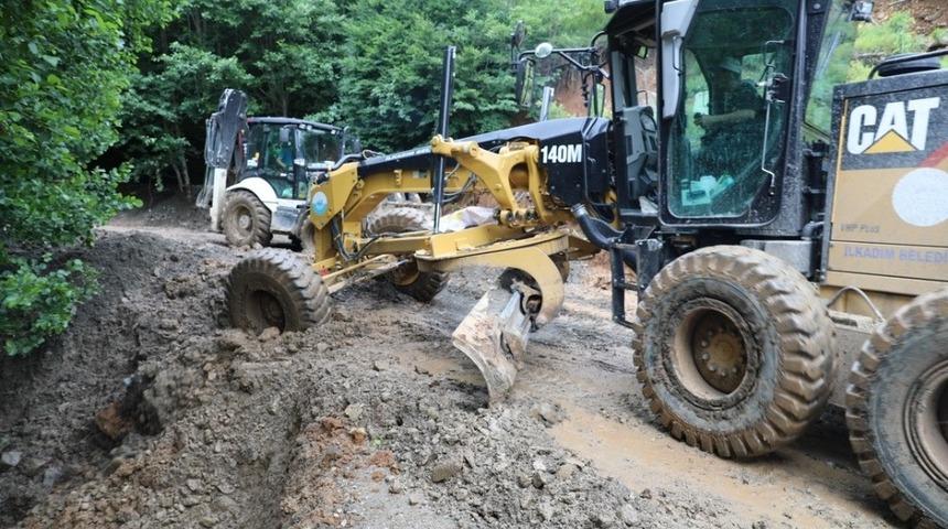 İlkadım’da heyelan