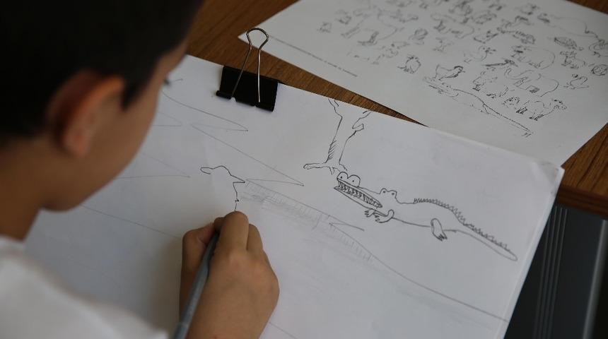 Çocuklar, Haliliye Belediyesi ile resim yapmayı öğreniyor