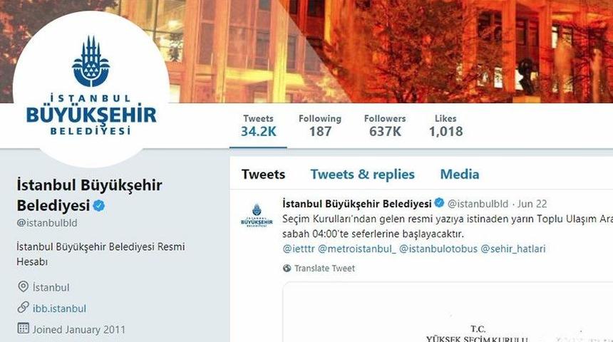 İmamoğlu'nun seçilmesinin arından İBB Twitter hesabında sessizlik hakim!