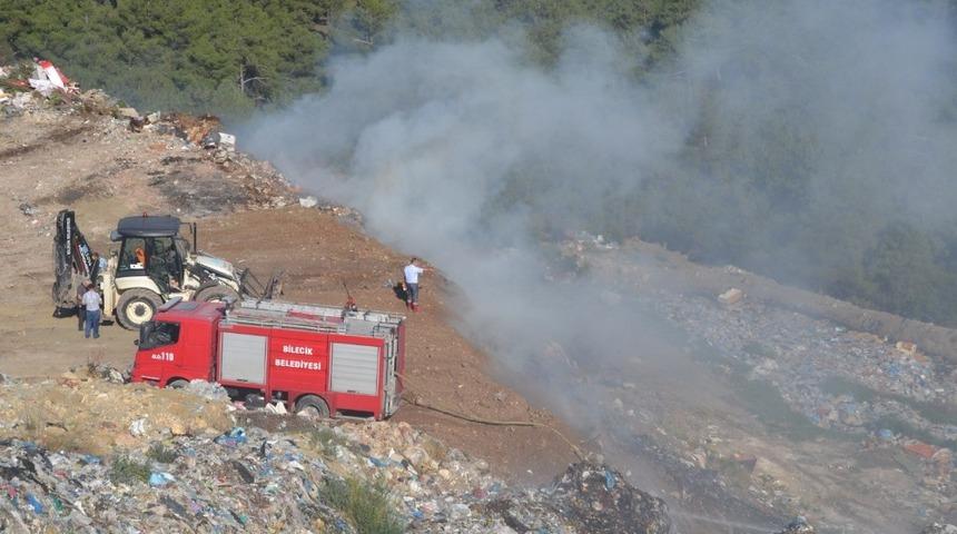 Bilecik&rsquo;te &ccedil;&ouml;pl&uuml;k yangını