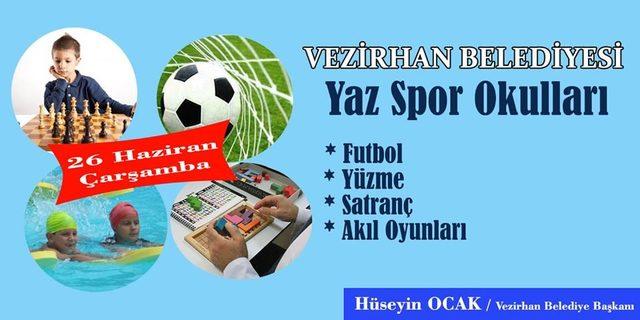 Vezirhan’da yaz spor kursları başlıyor