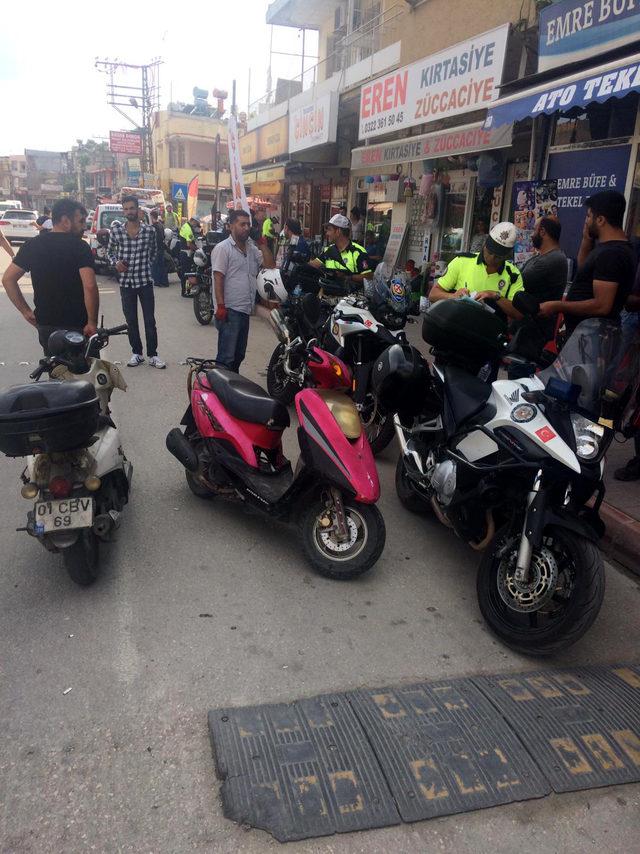 Adana'da 541 motosiklet sürücüsüne 496 bin 851 lira ceza kesildi