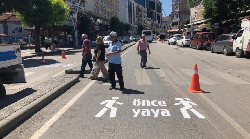 Tokat’ta yaya öncelikli trafik düzenlemesi