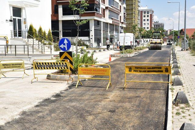 Tepebaşı bölgesinde üstyapı çalışmaları