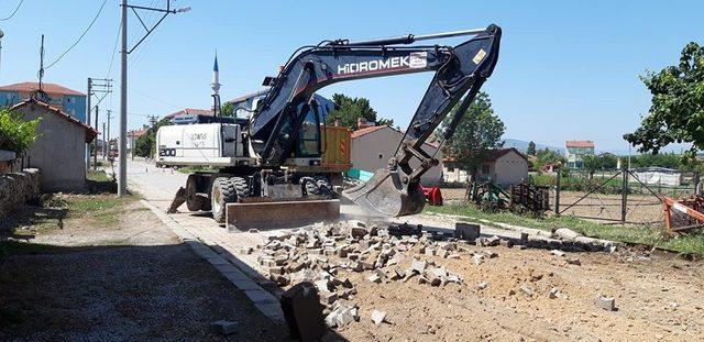 Altıntaş’ta ağaçlandırma ve yol yapım çalışmaları