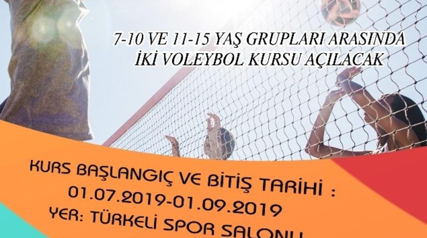 T&uuml;rkeli&rsquo;de yaz voleybol kursu başlıyor