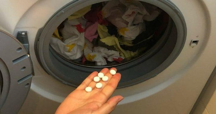  &Ccedil;amaşır makinenize biraz aspirin eklemeyi deneyin sonuca şaşıracaksınız