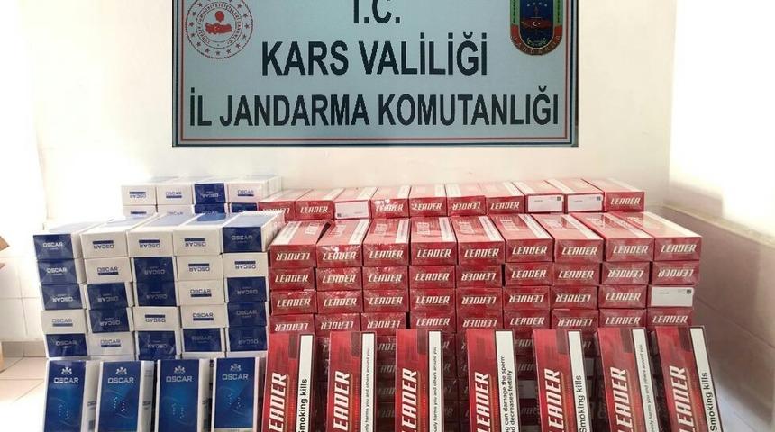 Sarıkamış’ta 2 bin 800 paket kaçak sigara ele geçirildi