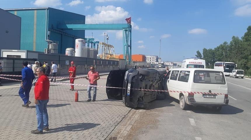 Tersaneler b&ouml;lgesinde kaza: 2 yaralı