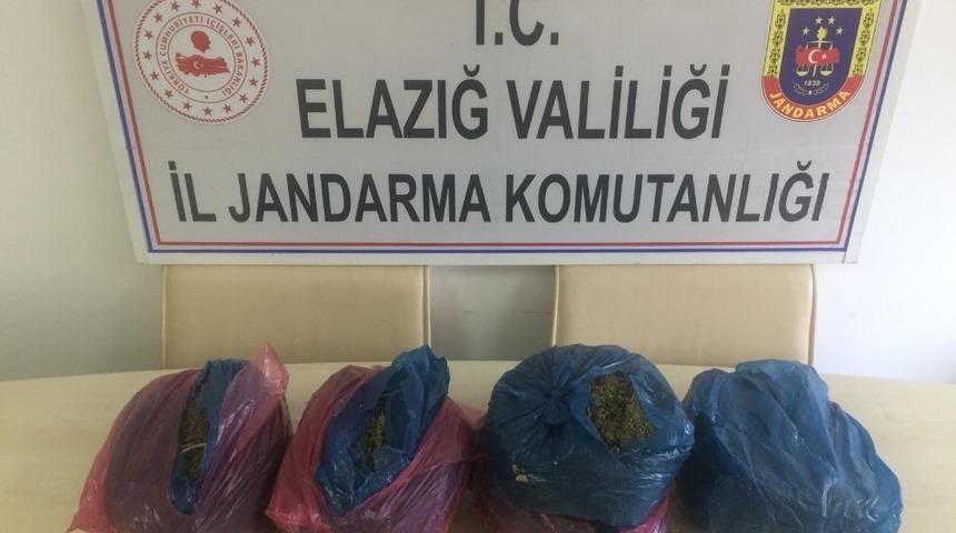 Elazığ’da 6 kilo 650 gram uyuşturucu elegeçirildi