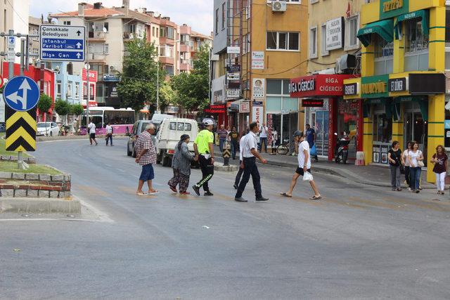 Çanakkale’de yayalara, yaya geçidi eğitimi