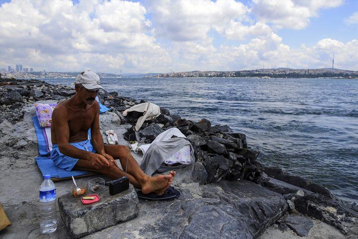 Sıcaktan bunalan soluğu İstanbul Boğazı'nda aldı! G1