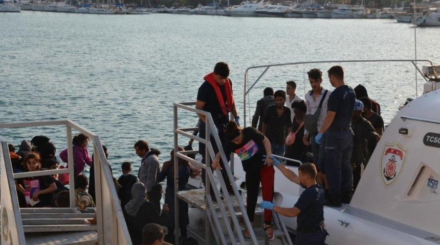 Kuşadası&rsquo;nda 37 ka&ccedil;ak g&ouml;&ccedil;men yakalandı