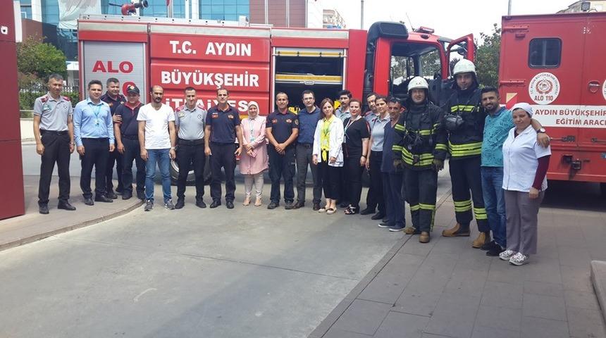 Aydın Kadın Doğum Hastanesi&rsquo;nde yangın tatbikatı