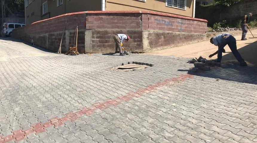 Beton parke yol d&uuml;zenleme &ccedil;alışması başladı