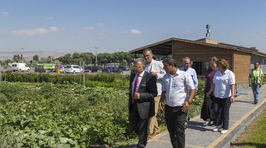 Başkan B&uuml;y&uuml;kkılı&ccedil;, Doğal &Uuml;r&uuml;nler Bah&ccedil;esi&rsquo;nde incelemelerde bulundu