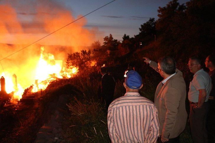Kaymakam Pişkin, yangın çıkan köyde incelemede bulundu G1