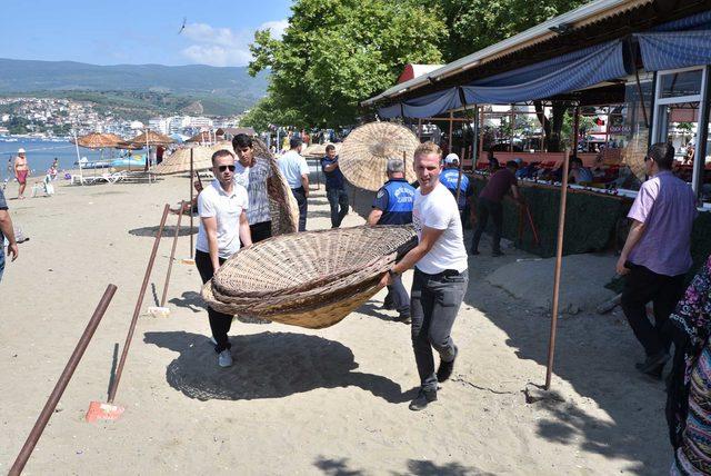 Bursa'da zabıta sahil işgaline izin vermiyor