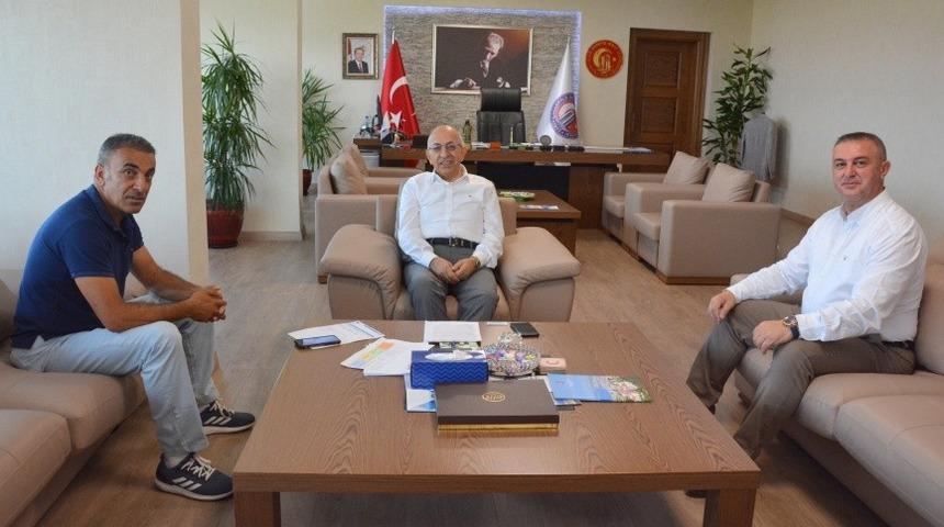 Geyikli Belediye Başkanı Oruçoğlu’dan Rektör Murat’a ziyaret