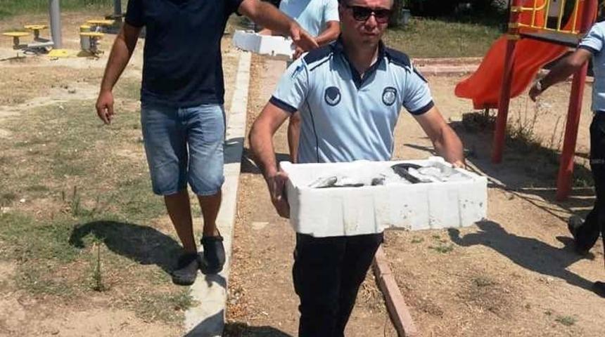 Didim&rsquo;de zabıta ekipleri sahilde seyyar avına &ccedil;ıktı