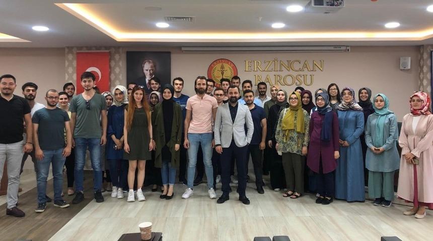 Erzincan Barosundan stajyer avukatlara staj eğitimi