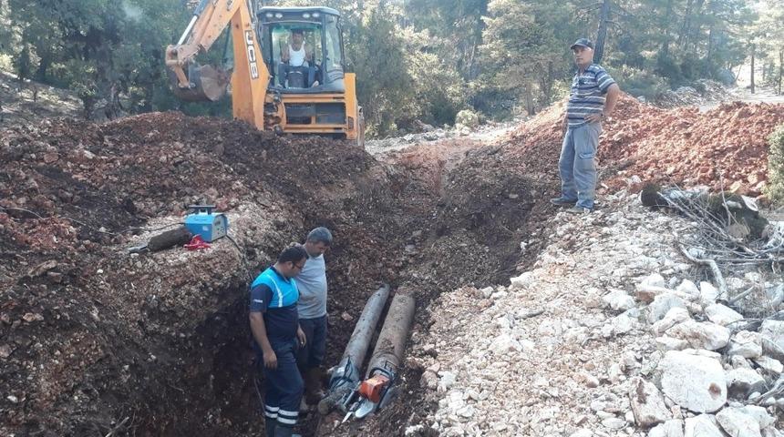 Sarıbelen-Bezirgan İ&ccedil;me Suyu Hattı onarıldı