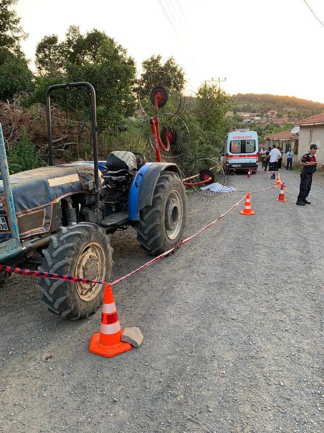 Traktörden düşen kadın öldü