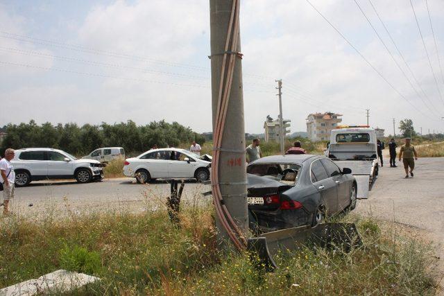 Manavgat’ta  zincirleme kaza: 1 yaralı