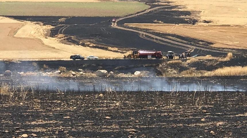 Ereğli’de hububat ekili arazide yangın