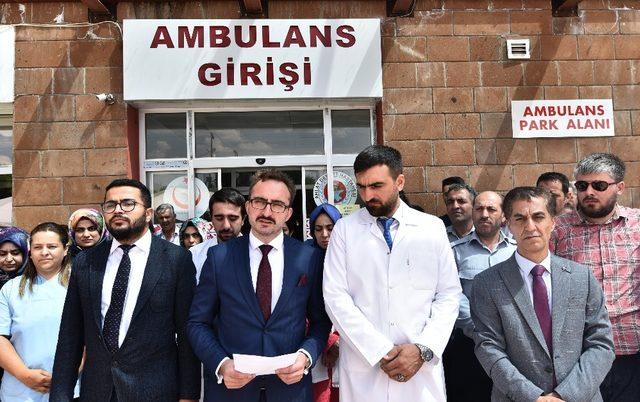 Ahlat’ta doktor ve güvenlik görevlisine yapılan şiddet kınandı