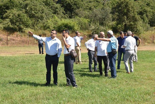 Çan Belediye Başkanı Öz, güreş sahasını inceledi