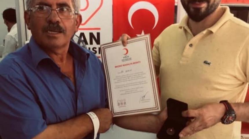 17 ünite kan bağışladı, bronz madalya aldı