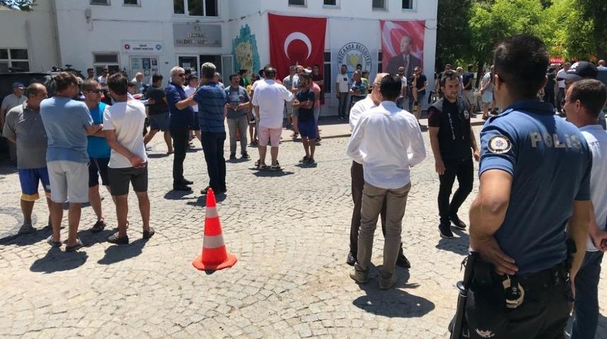 Bozcaada&rsquo;da gergin anlar