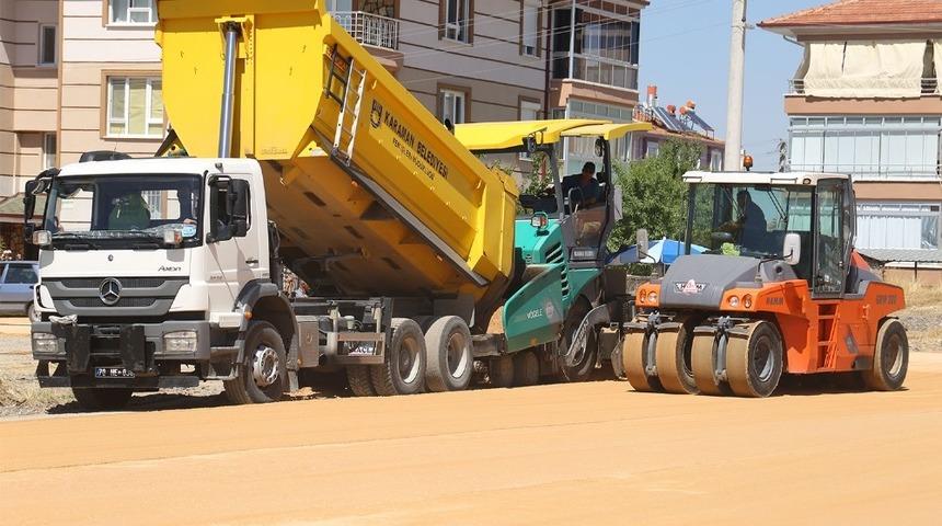 Karaman’da asfalt çalışmaları sürüyor