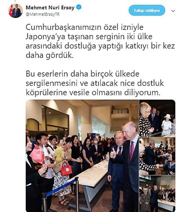 Cumhurbaşkanı Erdoğan ve Kültür ve Turizm Bakanı Ersoy Lale Geleneği sergisini ziyaret etti