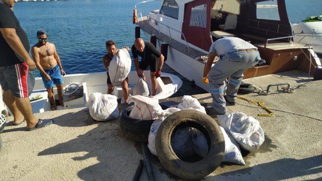 Datça’da dip temizliğinde 1.5 top atık çıkarıldı