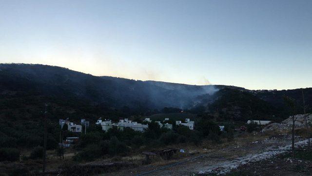 Dikili'de yazlık siteleri tehdit eden yangın söndürüldü (5)