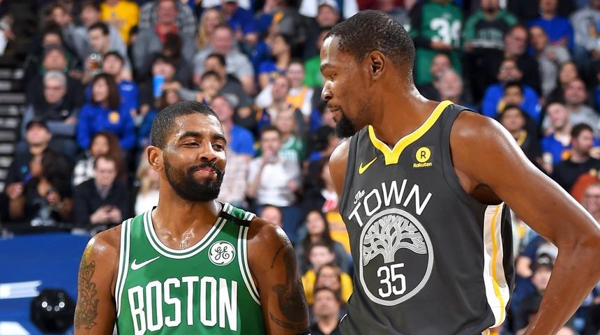 Kevin Durant, Kyrie Irving ve DeAndre Jordan, Brooklyn Nets'te