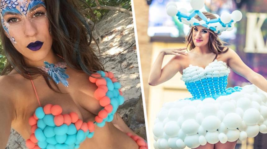 En ilginç trend: Balon kostümleri! Gelinlik bile var