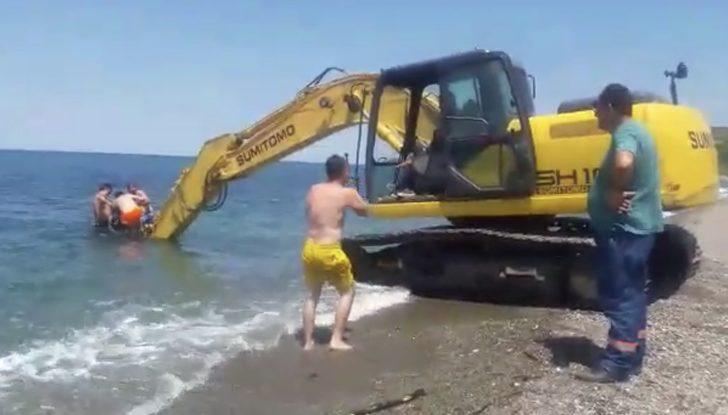  İş makinesiyle deniz keyfi G1