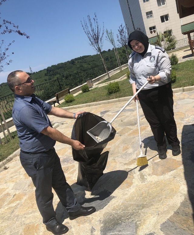 Akçakoca Bey Siyasal Bilgiler Fakültesi’nde temiz kampüs etkinliği